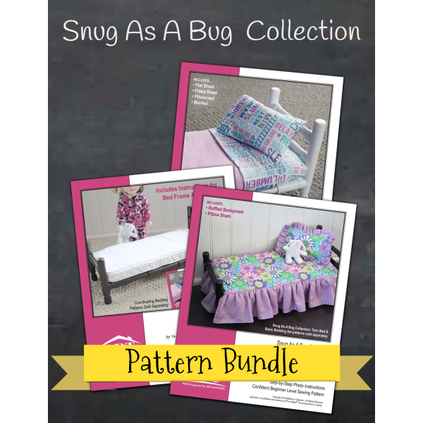 Snug As A Bug Collection - Bed & Bedding for 14- to 15-inch dolls such as WellieWishers™